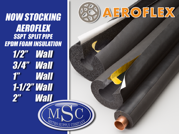 Now Stocking Aeroflex SSPT EPDM Rubber Pipe Insulation